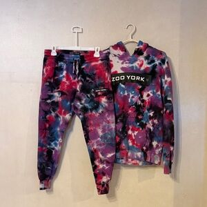 Zoo York Multicolor Tie-Dye Hoodie and Joggers 2pc Sweatset